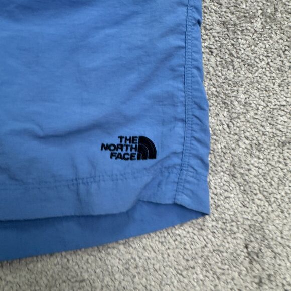 The North Face Vintage Y2K Board Shorts swim Trunks Mens Large Blue Nylon 5" - Picture 3 of 13